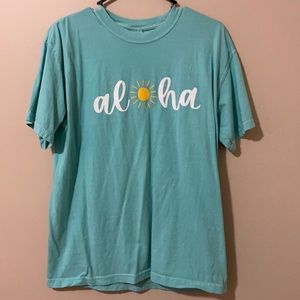 Comfort color aloha shirt